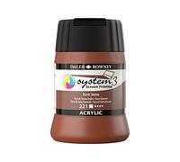 Daler-Rowney System3 Acrylic Screen Printing Ink, Plastic Pot, 8.45oz - 250 ml, Burnt Sienna
