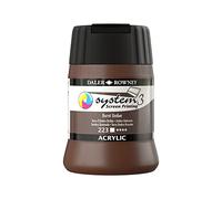 Daler-Rowney System3 Acrylic Screen Printing Ink, Plastic Pot, 8.45oz - 250 ml, Burnt Umber