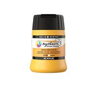 Daler-Rowney System3 Acrylic Screen Printing Ink, Plastic Pot, 8.45oz - 250 ml, Cadmium Yellow Deep Hue