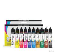 Daler-Rowney System3 Fluid Acrylic Paint Set 29.5ml 10 Pack For Pouring Art