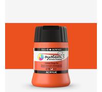 Daler-Rowney System3 Acrylic Screen Printing Ink, Plastic Pot, 8.45oz - 250 ml, Cadmium Orange Hue