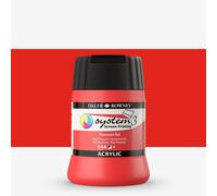 Daler-Rowney System3 Acrylic Screen Printing Ink, Plastic Pot, 8.45oz - 250 ml, Fluorescent Red
