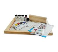 Daler-Rowney System3 Water-Based Screen Printing Introductory/Beginners Set, Transparent Screen, Box Size 54.3cm x 42.3cm