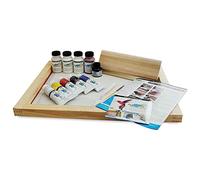 Daler-Rowney System3 Water-Based Screen Printing Introductory/Beginners Set, Transparent Screen, Box Size 54.3cm x 42.3cm