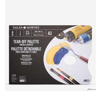 Daler-Rowney : Tear Off Palette : For Acrylic and Oil : 40 Sheets : A3 : Blue
