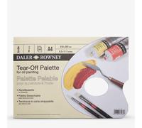 Daler-Rowney Tear Off Palette, Smooth Surface, Block, Glued 3 Sides, A4 - approx. 8.3 x 11.7in - 21 x 29.7 cm, White, 50 sheets