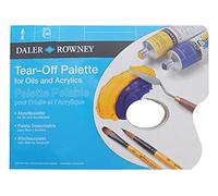 Daler-Rowney Tear Off Palette for Oil & Acrylic A3 Size, 40 Sheets, Ideal for Artists, Students & Hobbyists