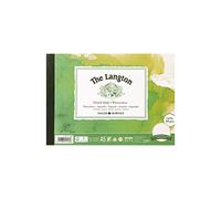 Daler-Rowney The Langton Cold-Pressed 300gsm A5 Watercolour Paper Pad, Glued 1 Side, 12 Natural White Sheets, Ideal for Professional Artists & Students