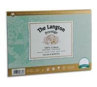 Daler-Rowney The Langton Prestige Cold-Pressed Watercolour & Gouache 300gsm 5.8 x 4.1in Postcard Paper Pad, Glued 1 Side, 12 Natural White Sheets, Ideal for Professional Artists