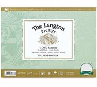 Daler-Rowney The Langton Prestige Watercolour Paper, Hot Pressed, 300 gsm, 140lb, Pad, Glued 4 Sides, 12 x 9in - 30.5 x 22.9 cm, Natural White, 12 Sheets