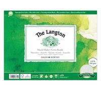 Daler-Rowney The Langton Watercolour Paper, Cold Pressed, 300 gsm, 140lb, Pad, Glued 4 Sides, 12 x 9in - 30.5 x 22.9 cm, Natural White, 12 Sheets