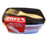 Daler Rowney White Acrylic Gesso Primer 1 Litre Tub 1 Ltr Pot - Includes Free 1.5" Brush