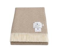 Dales Tweed Bronte 100% Pure Wool Donegal Throw Colour Classic Brown tone