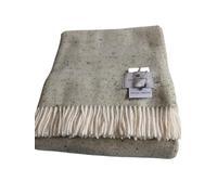 Dales Tweed Bronte 100% Pure Wool Throw Classic Sage 140cm x 200cm Blanket