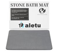 Daletu Stone Bath Mat, Quick Dry Diatomaceous Earth Large Mat, Non-Slip Super Absorbent Diatomite Stone Bathroom Mat for Bathroom Floor, Kitchen Counter Dishes, Plant or Pet