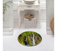 DALEXHM Microfibre Bath Mat, Door Mat, Pet Mat,Bathroom Rug Machine Washable,Non-slip,Super absorbent,Extra Soft,Nature, majestic waterfall flowing to the river in national park Fresh,24x24in