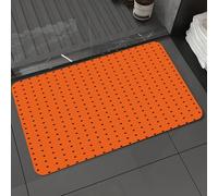 DALEXHM Microfibre Bath Mat, Door Mat, Pet Mat,Bathroom Rug Machine Washable,Non-slip,Super absorbent,Extra Soft,Monochromatic Dot Motif on an Orange Background,16x24in