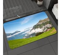 DALEXHM Microfibre Bath Mat, Door Mat, Pet Mat,Bathroom Rug Machine Washable,Non-slip,Super absorbent,Extra Soft,In the mountains from Switzerland with a view at the lake Lucerne,20x31in