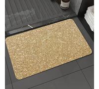 DALEXHM Microfibre Bath Mat, Door Mat, Pet Mat,Bathroom Rug Machine Washable,Non-slip,Super absorbent,Extra Soft,Glittering golden glitter texture, dense golden glitter pattern,16x24in