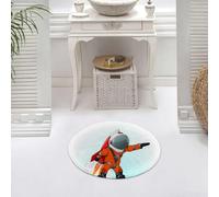 DALEXHM Microfibre Bath Mat, Door Mat, Pet Mat,Bathroom Rug Machine Washable,Non-slip,Super absorbent,Extra Soft,Fantasy astronaut man flying into space with rocket,24x24in