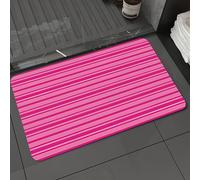 DALEXHM Microfibre Bath Mat, Door Mat, Pet Mat,Bathroom Rug Machine Washable,Non-slip,Super absorbent,Extra Soft,Pink bubble gum lines. Vector lines in pink gradient colors.,16x24in