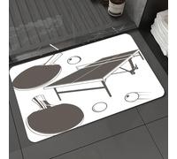 DALEXHM Microfibre Bath Mat, Door Mat, Pet Mat,Bathroom Rug Machine Washable,Non-slip,Super absorbent,Extra Soft,Table's ping-pong, RA but Twitter's ping-pong, petite ball E's ping-pon,20x31in