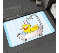 DALEXHM Microfibre Bath Mat, Door Mat, Pet Mat,Bathroom Rug Machine Washable,Non-slip,Super absorbent,Extra Soft,Rubber Duck Bubble Bath Cartoon Character,20x31in
