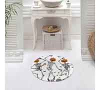 DALEXHM Microfibre Bath Mat, Door Mat, Pet Mat,Bathroom Rug Machine Washable,Non-slip,Super absorbent,Extra Soft,Halloween Skeleton Dancing Skeletons Funny Skeleton Dead Inside 。,24x24in