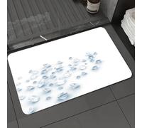 DALEXHM Microfibre Bath Mat, Door Mat, Pet Mat,Bathroom Rug Machine Washable,Non-slip,Super absorbent,Extra Soft,series of exquisite diamonds scattered on a white background, emitting pure lu,24x39in