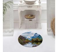 DALEXHM Microfibre Bath Mat, Door Mat, Pet Mat,Bathroom Rug Machine Washable,Non-slip,Super absorbent,Extra Soft,Beautiful Nature Norway natural landscape.,24x24in