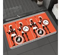DALEXHM Microfibre Bath Mat, Door Mat, Pet Mat,Bathroom Rug Machine Washable,Non-slip,Super absorbent,Extra Soft,Ancient Greek Warriors，Spartan red spear and shield，Warriors in Greek Heroism,24x39in
