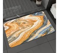 DALEXHM Microfibre Bath Mat, Door Mat, Pet Mat,Bathroom Rug Machine Washable,Non-slip,Super absorbent,Extra Soft,Iridescent Streaks The Artistic Dreamscape of Marble,24x39in