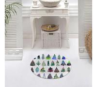 DALEXHM Microfibre Bath Mat, Door Mat, Pet Mat,Bathroom Rug Machine Washable,Non-slip,Super absorbent,Extra Soft,Christmas, watercolor Christmas theme fir trees Artistic abstract silhouette,24x24in