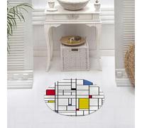 DALEXHM Microfibre Bath Mat, Door Mat, Pet Mat,Bathroom Rug Machine Washable,Non-slip,Super absorbent,Extra Soft,Abstract geometric colorful seamless pattern. Mondrian style. Vector illustrat,24x24in