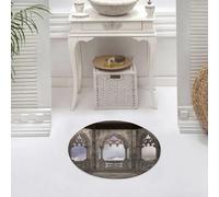 DALEXHM Microfibre Bath Mat, Door Mat, Pet Mat,Bathroom Rug Machine Washable,Non-slip,Super absorbent,Extra Soft,Gothic, medieval stone balcony with curvatures Gra,24x24in