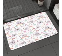 DALEXHM Microfibre Bath Mat, Door Mat, Pet Mat,Bathroom Rug Machine Washable,Non-slip,Super absorbent,Extra Soft,Vector seamless pattern with cute koala,20x31in
