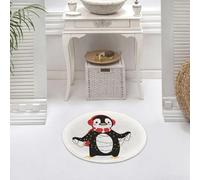 DALEXHM Microfibre Bath Mat, Door Mat, Pet Mat,Bathroom Rug Machine Washable,Non-slip,Super absorbent,Extra Soft,Christmas penguin vector character cartoon cute bird celebrate Xmas playfull h,24x24in