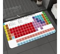 DALEXHM Microfibre Bath Mat, Door Mat, Pet Mat,Bathroom Rug Machine Washable,Non-slip,Super absorbent,Extra Soft,Periodic Table of Elements, Enlightenment Learning for Children's Campus Scien,20x31in