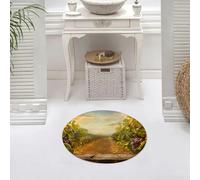 DALEXHM Microfibre Bath Mat, Door Mat, Pet Mat,Bathroom Rug Machine Washable,Non-slip,Super absorbent,Extra Soft,Autumn design with vineyard and empty display. Autumn grapes harvest,24x24in