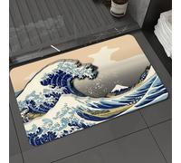 DALEXHM Microfibre Bath Mat, Door Mat, Pet Mat,Bathroom Rug Machine Washable,Non-slip,Super absorbent,Extra Soft,Ukiyoe Hokusai Katsushika Thirty-six Views of Mt. Fuji The Great Wave,24x39in