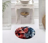 DALEXHM Microfibre Bath Mat, Door Mat, Pet Mat,Bathroom Rug Machine Washable,Non-slip,Super absorbent,Extra Soft,Abstract elegance pattern with floral background.,24x24in