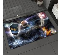 DALEXHM Microfibre Bath Mat, Door Mat, Pet Mat,Bathroom Rug Machine Washable,Non-slip,Super absorbent,Extra Soft,The TARDIS Navigating Time and Space,16x24in