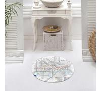 DALEXHM Microfibre Bath Mat, Door Mat, Pet Mat,Bathroom Rug Machine Washable,Non-slip,Super absorbent,Extra Soft,The scheme of the Moscow metro stations in the vector. Shown station names and,24x24in