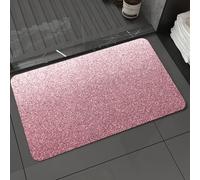 DALEXHM Microfibre Bath Mat, Door Mat, Pet Mat,Bathroom Rug Machine Washable,Non-slip,Super absorbent,Extra Soft,Rose gold pink glitter texture background paper in purple color with reflectiv,24x39in