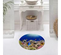 DALEXHM Microfibre Bath Mat, Door Mat, Pet Mat,Bathroom Rug Machine Washable,Non-slip,Super absorbent,Extra Soft,Underwater world. Coral fishes of Red sea. Egypt.,24x24in