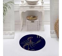 DALEXHM Microfibre Bath Mat, Door Mat, Pet Mat,Bathroom Rug Machine Washable,Non-slip,Super absorbent,Extra Soft,Zodiac sign Scorpio on a background of the starry sky with the scheme of stars,24x24in