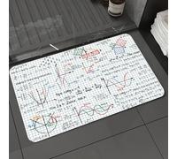 DALEXHM Microfibre Bath Mat, Door Mat, Pet Mat,Bathroom Rug Machine Washable,Non-slip,Super absorbent,Extra Soft,Paper with colored mathematics sketches and formula,20x31in
