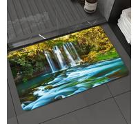 DALEXHM Microfibre Bath Mat, Door Mat, Pet Mat,Bathroom Rug Machine Washable,Non-slip,Super absorbent,Extra Soft,Waterfall, surreal picture of waterfalls under the trees Fairy Lake in de,24x39in