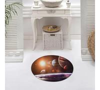 DALEXHM Microfibre Bath Mat, Door Mat, Pet Mat,Bathroom Rug Machine Washable,Non-slip,Super absorbent,Extra Soft,Deepstellar space. Stars planets and moons.,24x24in