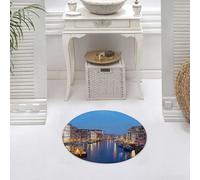 DALEXHM Microfibre Bath Mat, Door Mat, Pet Mat,Bathroom Rug Machine Washable,Non-slip,Super absorbent,Extra Soft,Grand Canal in Venice nobody in the evening clear blue sky in summer in Italy,24x24in